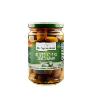 Ganze schwarze Bio-Oliven in Salzlake 280g Bio
